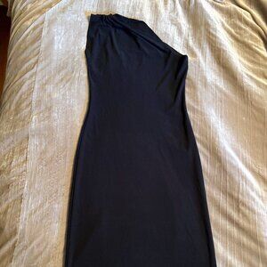 Norma Kamali Bodycon Spandex One Shoulder Dress Black S